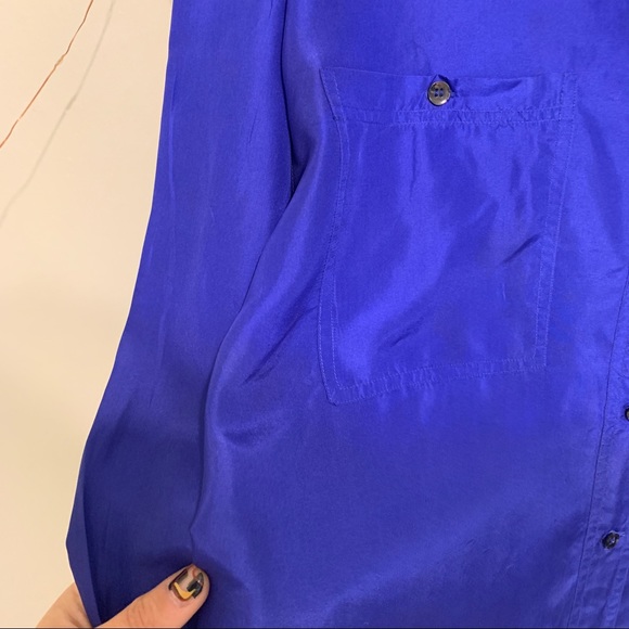 Blue Silk top - Picture 4 of 8